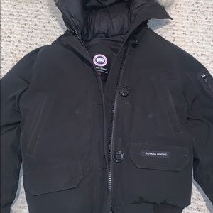 Women’s black Canada Goose bomber